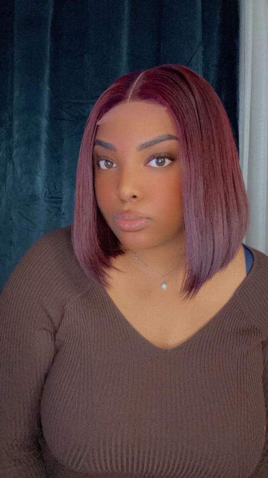 CARRÉ BORDEAUX 10" - RAW HAIR